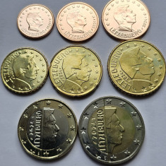 Set complet 8 monede, 1 cent - 2 euro 2024 Luxemburg, unc