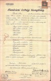 A3091N Certificatul de absolvire a gimnaziului al lui Dark&oacute; &Aacute;kos, 1906, Cluj, cu semnătura olografă a contelui Bethlen &Ouml;d&ouml;n