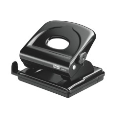 Perforator Metalic Rapid FMC25, Capacitate 25 Coli, Negru, Perforator pentru Hartie, Perforator de Hartie, Perforatoare Hartie, Perforatoare Birou, Pe foto