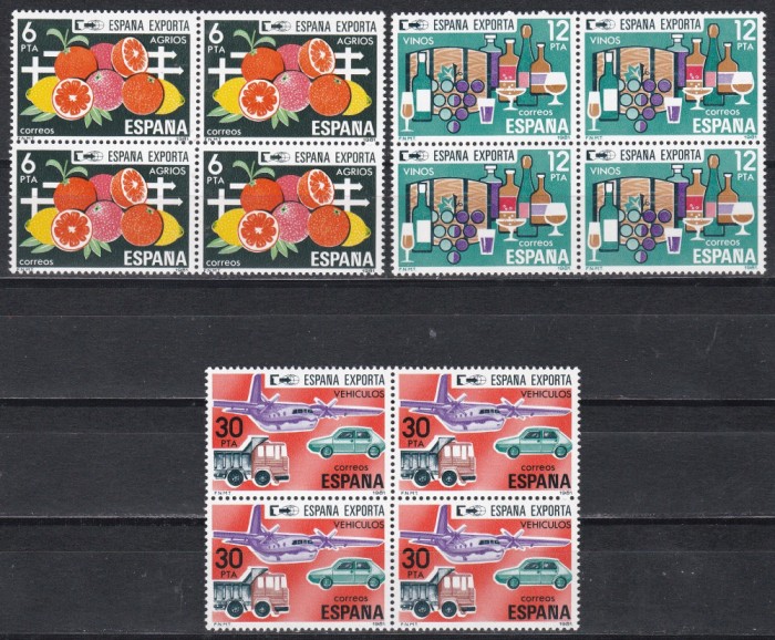 Spania 1981 - Export spaniol, bloc de 4, MNH