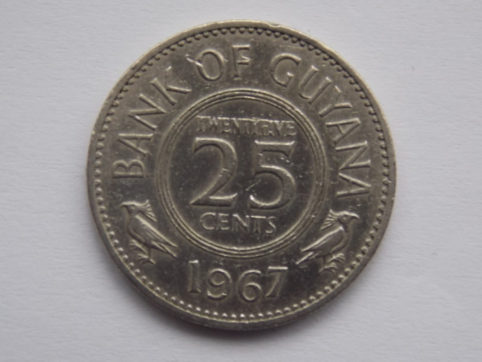 25 CENTS 1967 GUYANA