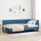vidaXL Cadru de pat colțar cu headboard albastru 90 x 200 cm Catifea