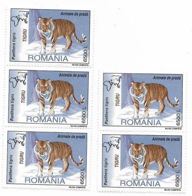 Romania - Animale de prada, 2000 - valori neobliterate foto