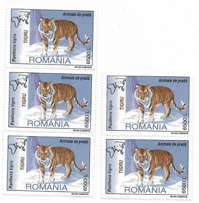 Romania - Animale de prada, 2000 - valori neobliterate