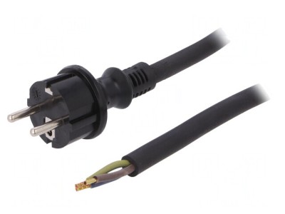 Cablu SCHUKO 4,5m Negru foto