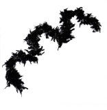 Accesoriu decorativ cu pene pentru Halloween,Negru,170 cm, Oem