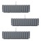 Set 3 jardiniere decorative cu suport metalic, sistem irigare,​​​​​​​ gri, 58x18x16.2 cm, Boardee Fencycase W