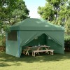 VidaXL Cort pliabil pentru petreceri cu 4 pereți laterali, verde 4004976