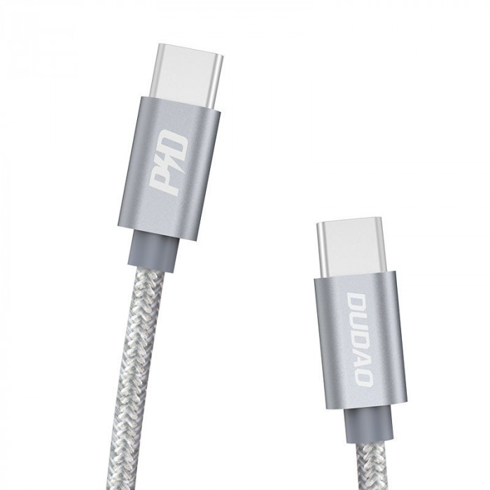Cablu Dudao USB Tip C - USB Tip C 5 A 45 W 1 M Putere Livrare &Icirc;ncărcare Rapidă Gri (L5PROC)