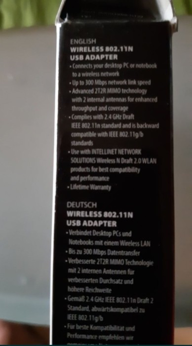 Adaptor WIFI USB Intellinet