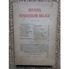 Revista Fundatiilor Regale Anul I AUGUST 1934 Nr. 8