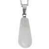 Pandantiv Cristal de st&acirc;ncă, piatra protecție, cristal natural formă picătură alb 30 mm
