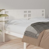 Gossi tablie de pat, alb, 126x4x100 cm, lemn masiv de pin