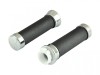 Set Mansoane Ghidon Moto Revo, Cauciuc, 22mm, 120mm, Negru/Crom - Aderenta si Control Superior