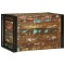 Gossi cutie de depozitare multicolor 80x50x50 cm din lemn solid reciclat