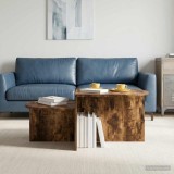 vidaXL Masă de cafea Stejar fumuriu 100 x 50 x 40 cm Lemn prelucrat 8001051