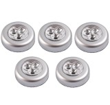 Cumpara ieftin Set 5x Lampa universala autoadeziva cu 3 LED-uri, utilizare baterii de tip AAA, Dactylion