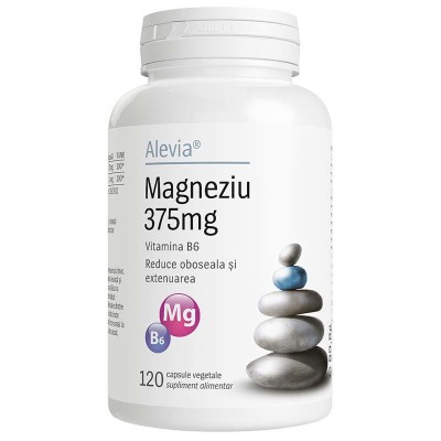 Magneziu 375 miligrame + Vitamina B6 120 capsule Alevia foto