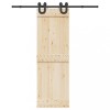 VidaXL Set feronerie pentru ușă glisantă, negru, 183 cm, oțel 4009720