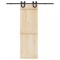 vidaXL Set feronerie pentru ușă glisantă, negru, 183 cm, oțel 4009720