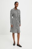 Answear Lab rochie din amestec de mătase culoarea negru, mini, dreaptă