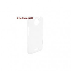 Husa plastic Trendy8 HTC One X SoftTouch Alb Original