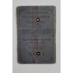 MINISTERUL COMUNICATIILOR - CARNET DE IDENTITATE PENTRU FUNCTIONARIII PUBLICI , CLASA 3 , EMIS 1929