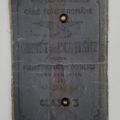 MINISTERUL COMUNICATIILOR - CARNET DE IDENTITATE PENTRU FUNCTIONARIII PUBLICI , CLASA 3 , EMIS 1929