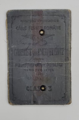 MINISTERUL COMUNICATIILOR - CARNET DE IDENTITATE PENTRU FUNCTIONARIII PUBLICI , CLASA 3 , EMIS 1929 foto