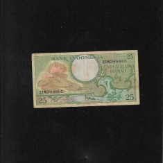 Rar! Indonezia 25 rupii rupiah 1959 seria88805