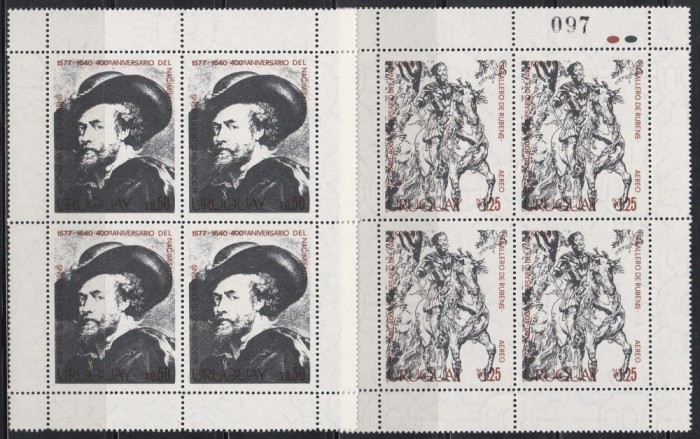 Uruguay 1978 - 400 de ani de la nașterea lui Peter Paul Rubens, 2 Blocuri, MNH