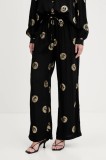 Never Fully Dressed pantaloni culoarea negru, lat, high waist, NFDTR490
