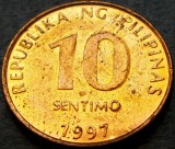 Cumpara ieftin Moneda exotica 10 SENTIMO - FILIPINE, anul 1997 *cod 674 D = A.UNC PATINA, Asia