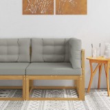 vidaXL Sofa Colțar pentru Exterior Poliester Alb 901547