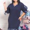 Rochie cu Volane Volio Bleumarine - 50Marimea