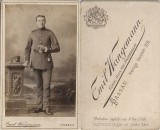 M1823N Militar german cu baionetă cu dragon și țigară de foi, studio Emil Wangemann, Passau