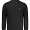 Pulover cu guler inalt bărbați, cu logo brodat, Regular fit, negru, 2XL