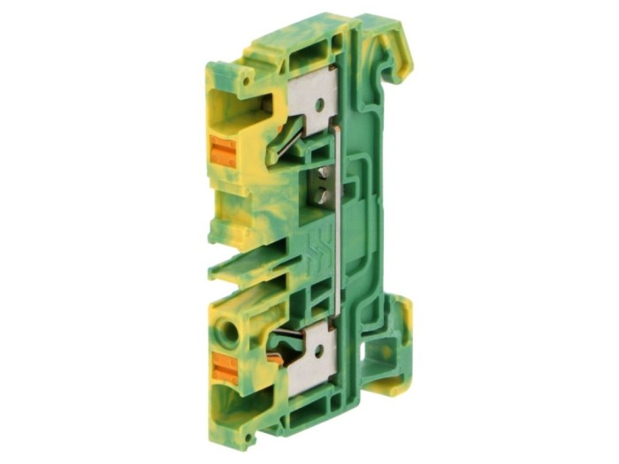 Conector șine galben-verde 4mm2 TS35