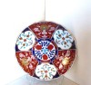 Farfurie mare porțelan japonez, polilobată, pictată manual, anii 60 - Gold Imari Arita, Japonia