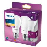 Becuri LED Philips A60M mate FR Set 2x8 60W 2700K 806lm E27 15.000h