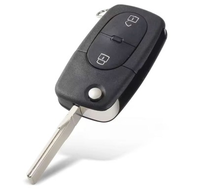 Carcasa cheie auto Techstar 2 butoane compatibila VW Golf MK4, Passat B5, Bora 1998&amp;ndash;2001 &amp;ndash; lama HU66, pentru baterie CR1620 foto