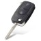 Carcasa cheie auto Techstar 2 butoane compatibila VW Golf MK4, Passat B5, Bora 1998&ndash;2001 &ndash; lama HU66, pentru baterie CR1620