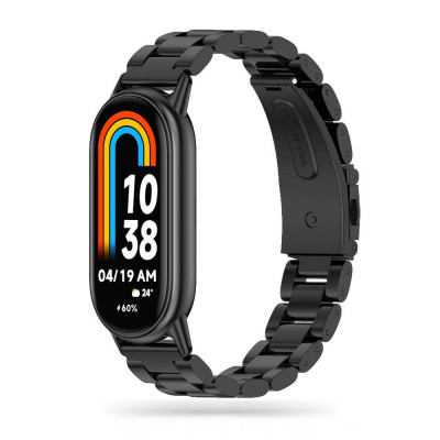 Curea Tech-Protect Stainless pentru Xiaomi Smart Band 8/8 NFC Negru foto