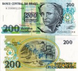BRAZILIA 200 cruzeiros / 200 cruzados novos UNC!!!