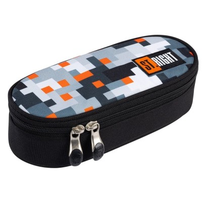 Penar borseta 1 compartiment, 1 extensie, oval, Majewski, Colectia Pixels 2025, PC-01, 20.5x9.5x5 cm foto