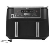 Friteuza cu aer cald Ninja Foodi Max Dual Zone AF451EU, 2470 w, sistem smart cook, 9.5 l, 2 sertare, 6 functii, negru