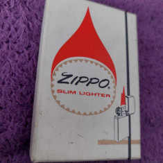 Cutie/Ambalaj Original Vechi ZIPPO SLIM LIGHTER,ZIPPO FLINTS AND ZIPPO FUEL