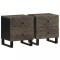 vidaXL Noptiere, 2 buc., negru, 40x33x46 cm, lemn masiv de mango 4017683