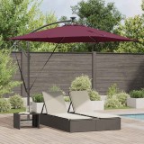 VidaXL Parasol banana cu brațe Roșu bordo 249 x 249 x 250 cm 42003405