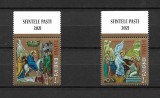 ROMANIA 2021 - SFINTELE PASTI, SERIE CU TABS 3, MNH - LP 2320, Nestampilat